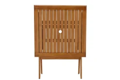 Miliboo Quadratischer Gartenklapptisch aus Massivholz B70 cm FUEGO* Gartentische