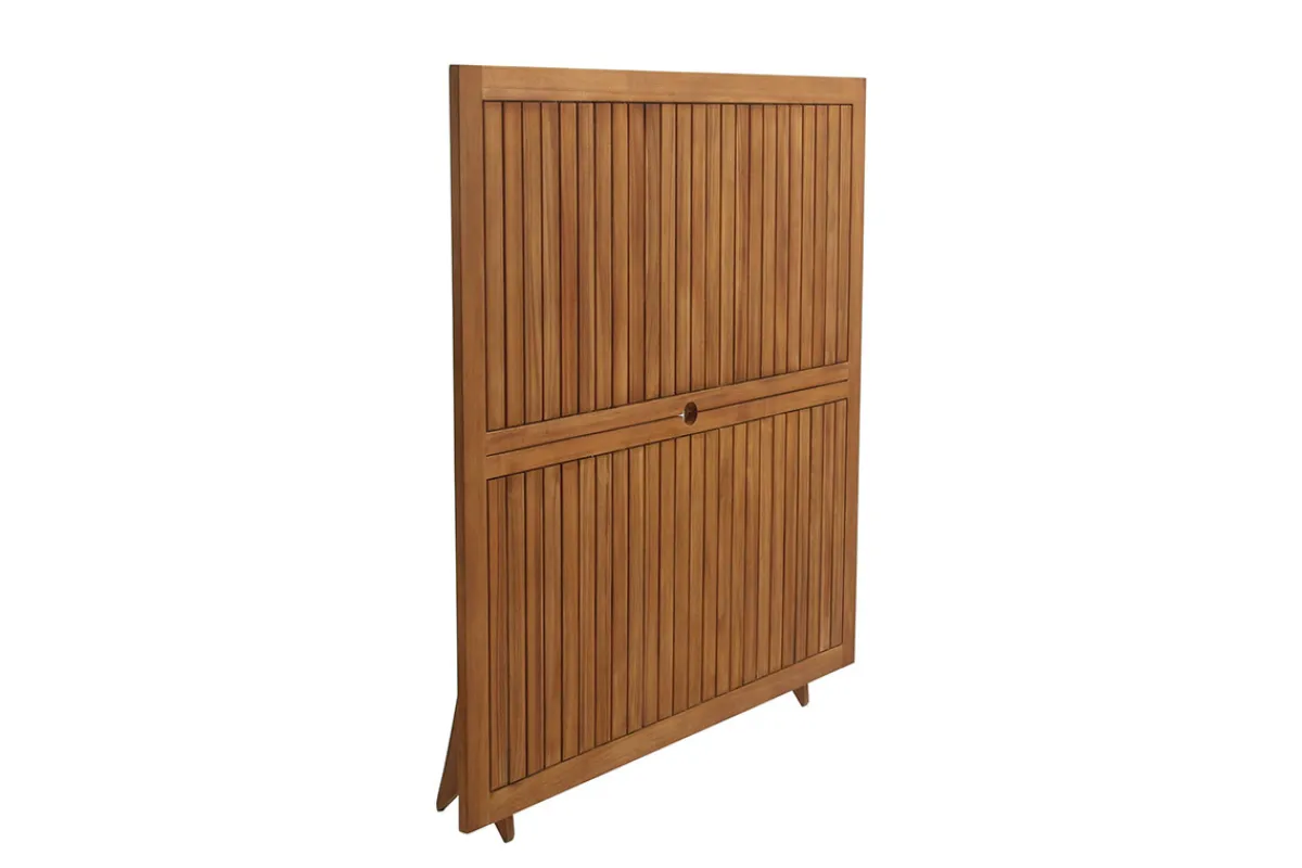 Miliboo Quadratischer klappbarer Gartentisch aus Massivholz B140 cm SANTIAGO* Gartentische