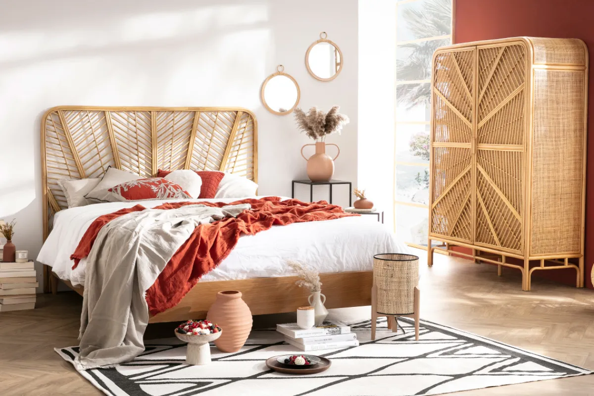 Miliboo Rattan-Kopfteil GALON 160* Bett-kopfteile