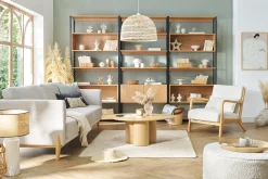 Miliboo Rechteckiger beigefarbener Teppich aus Jute und gewebter Baumwolle L140 x B200 EFFIA* Teppiche|Alle Dekoration