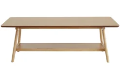Miliboo Rechteckiger Couchtisch skandinavisch aus Eichenfurnier B120 cm BAKAR* Couchtische