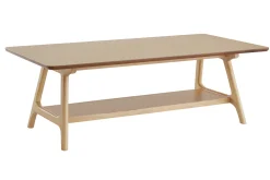 Miliboo Rechteckiger Couchtisch skandinavisch aus Eichenfurnier B120 cm BAKAR* Couchtische