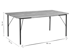 Miliboo Rechteckiger Esstisch aus hellem Mango-Massivholz und schwarzem Metall B180 cm JUDE* Esstische