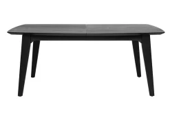 Miliboo Rechteckiger Esstisch mit integrierter Verlängerung in Schwarz Eiche L180-230 cm FIFTIES* Ausziehtische