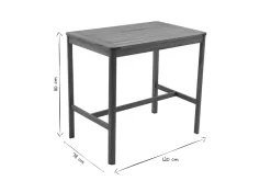 Miliboo Rechteckiger Gartentisch aus Massivholz L120 cm AKIS* Bartische/ Bar|Gartentische