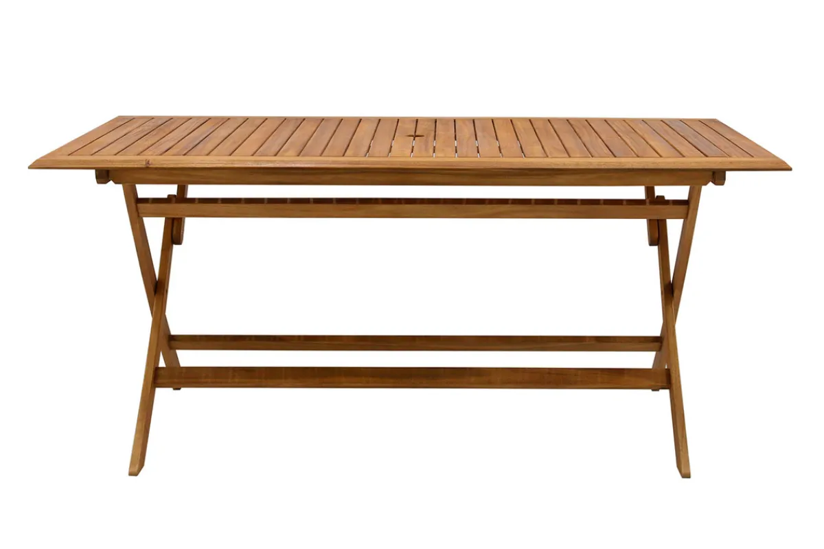 Miliboo Rechteckiger Gartentisch aus Massivholz B170 cm zusammenklappbar SANTIAGO* Gartentische