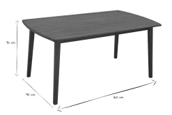 Miliboo Rechteckiger Gartentisch aus Massivholz L160 cm CANOPEE* Gartentische