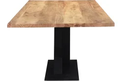 Miliboo Rechteckiger Industrial-Esstisch aus massivem Akazienholz und schwarzem Metall L200 cm VALLEY* Esstische