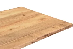 Miliboo Rechteckiger Industrial-Esstisch aus massivem Akazienholz und schwarzem Metall L200 cm VALLEY* Esstische