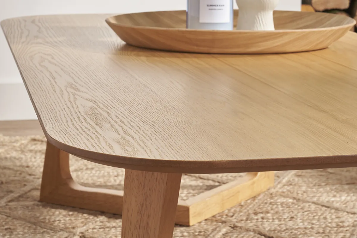 Miliboo Rechteckiger skandinavischer Couchtisch aus hellem Holz L150 cm JUKE* Couchtische