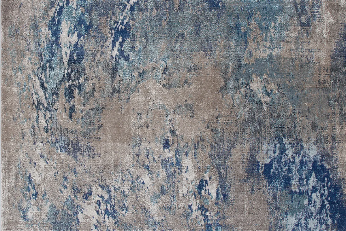 Miliboo Rechteckiger Teppich mit abstraktem Muster in Blau 160x230 cm CAPS* Teppiche|Alle Dekoration