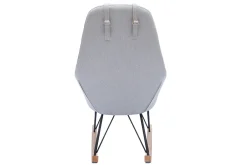 Miliboo Relax-Sessel - Schaukelstuhl Stoff Grau Füße Metall und Esche JHENE* Design-sessel|Schaukelstühle