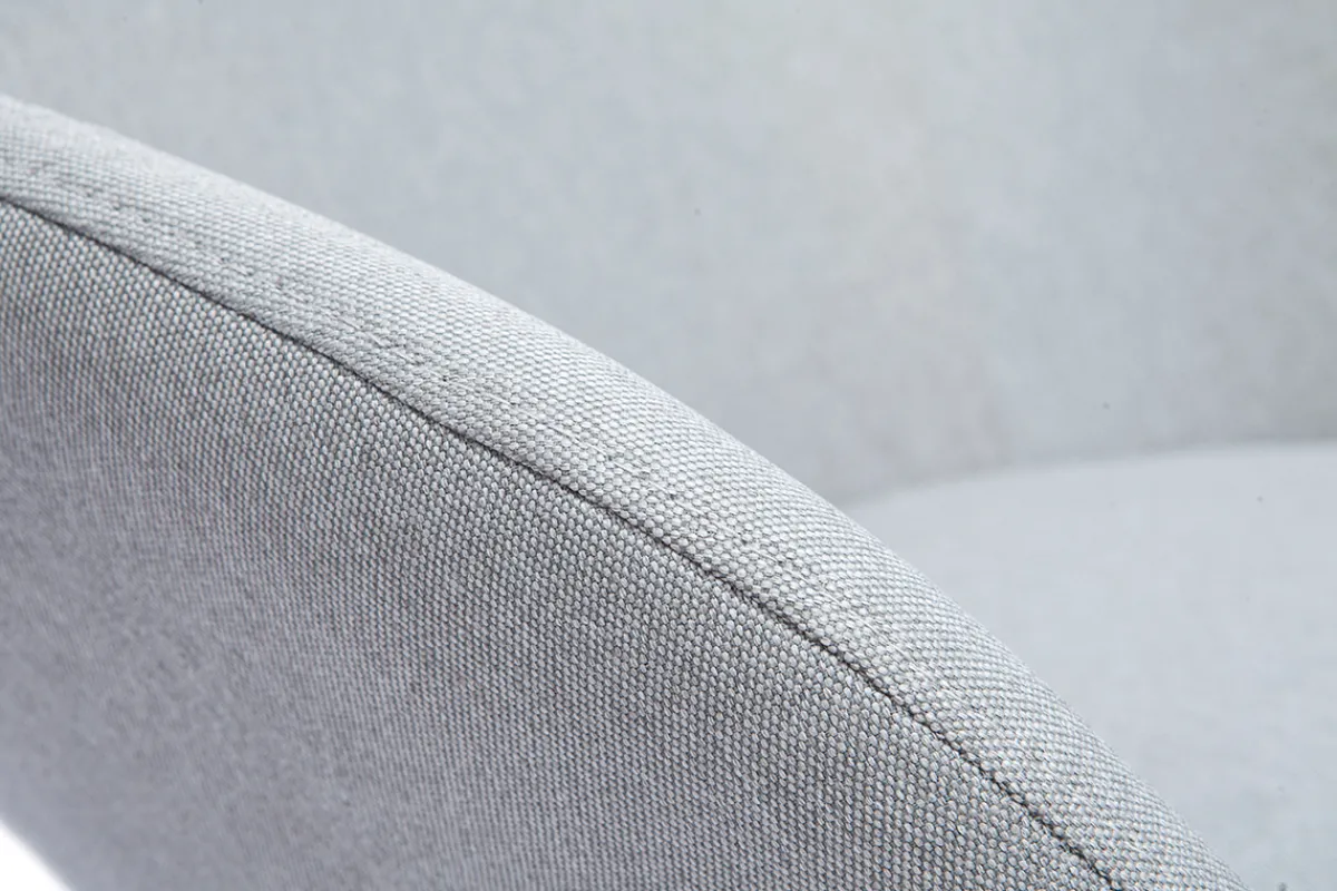 Miliboo Relax-Sessel - Schaukelstuhl Stoff Grau Füße Metall und Esche JHENE* Design-sessel|Schaukelstühle