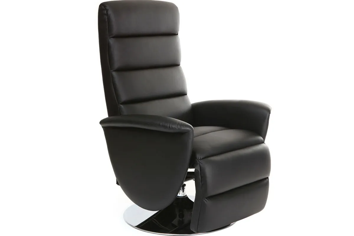 Miliboo Relax-Sessel manuell verstellbar Schwarz NELSON* Relaxsessel|Sessel