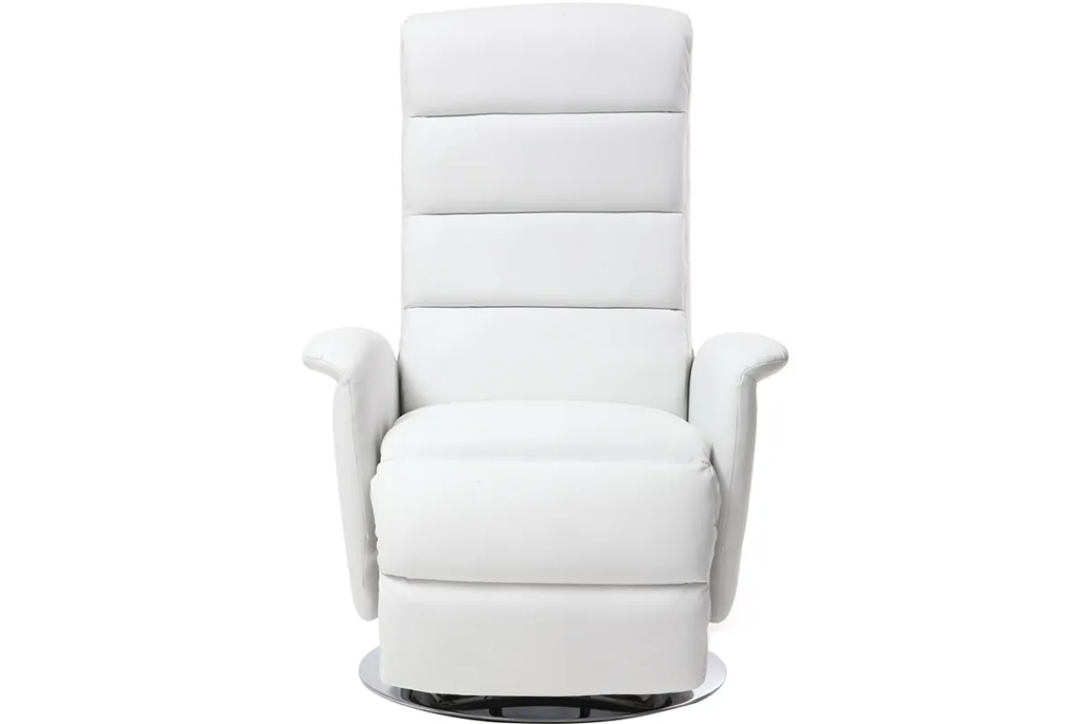 Miliboo Relax-Sessel manuell verstellbar Weiß NELSON* Relaxsessel|Sessel