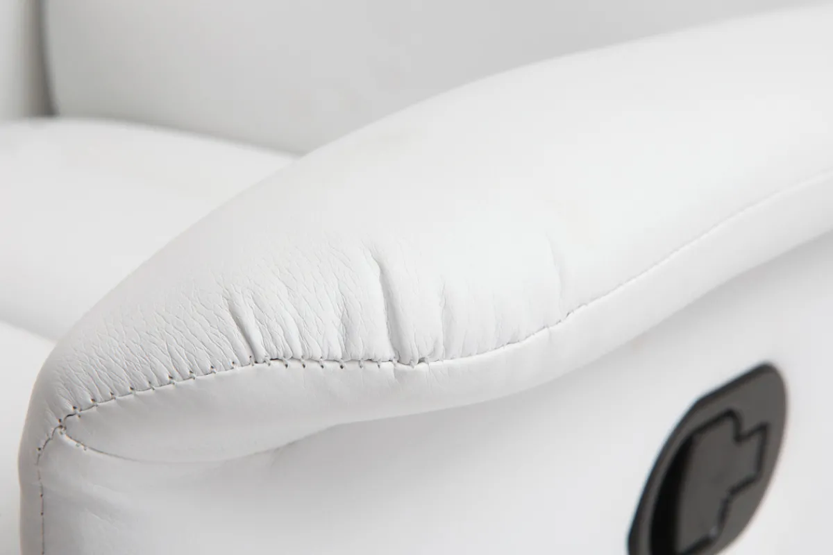 Miliboo Relax-Sessel manuell verstellbar Weiß NELSON* Relaxsessel|Sessel