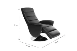 Miliboo Relax-Sessel manuell verstellbar Weiß NELSON* Relaxsessel|Sessel