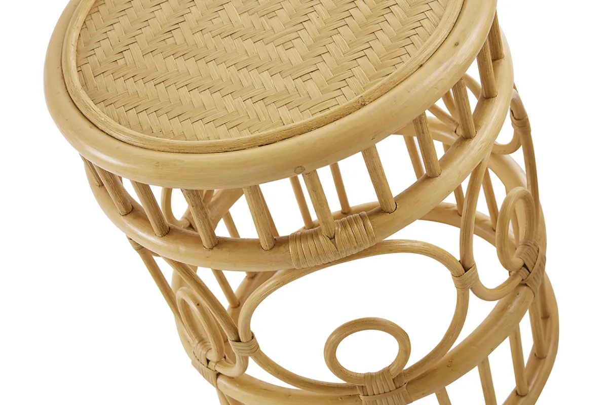 Miliboo Runde Couchtische aus Rattan und Bambus D70 cm und D40 cm (2er-Set) SORAYA* Couchtische