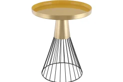 Miliboo Runder Beistelltisch aus gelbem und goldfarben lackiertem Stahl D 41 cm SPLEEN* Couchtische|Beistelltische