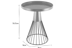 Miliboo Runder Beistelltisch aus gelbem und goldfarben lackiertem Stahl D 41 cm SPLEEN* Couchtische|Beistelltische