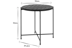 Miliboo Runder Couchtisch aus dunkelgrüner Keramik und schwarzem Metall D50 cm KOTTA* Couchtische