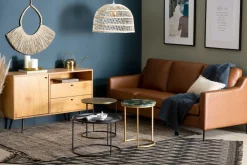 Miliboo Runder Couchtisch aus geschlagenem Messing L45 cm FUSSBODEN* Couchtische|Beistelltische