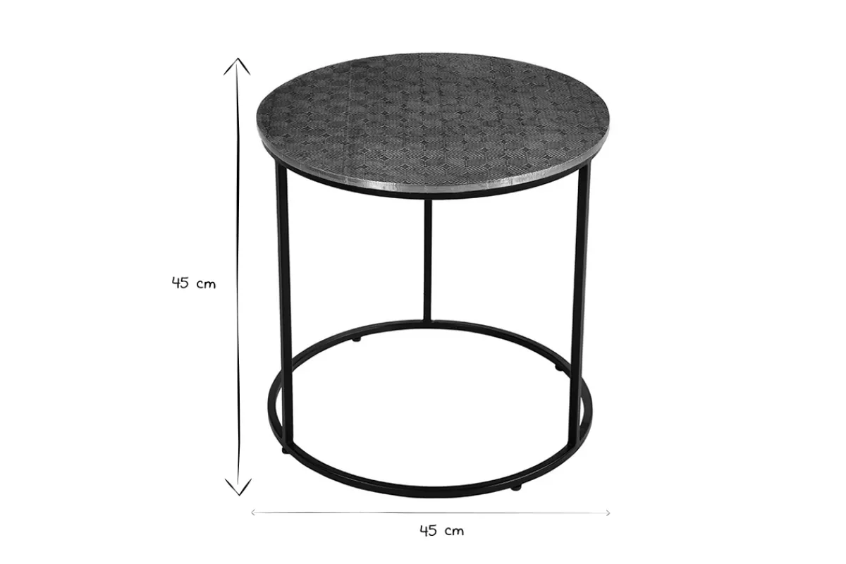 Miliboo Runder Couchtisch aus geschlagenem Messing L45 cm FUSSBODEN* Couchtische|Beistelltische