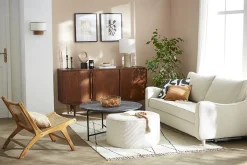 Miliboo Runder Couchtisch aus schwarzem Marmor D 90 cm BUMCELLO* Couchtische