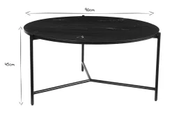 Miliboo Runder Couchtisch aus schwarzem Marmor D 90 cm BUMCELLO* Couchtische