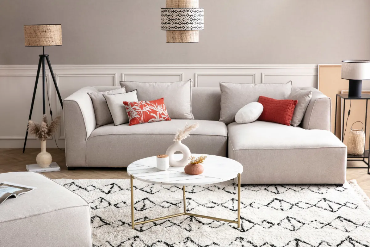 Miliboo Runder Couchtisch aus weißem Marmor SILLON* Couchtische