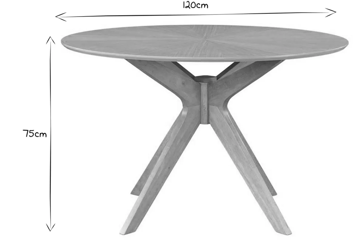 Miliboo Runder Design-Esstisch aus Eiche D120 cm DIELLI* Esstische