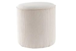 Miliboo Runder Hocker aus beigem Cord D 40 cm LOUIS* Sitzsäcke|Sitzsäcke