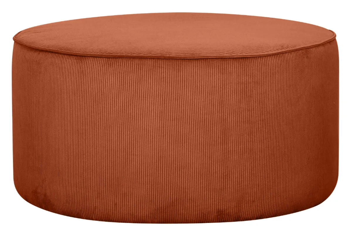 Miliboo Runder Hocker aus erdfarbenem Cord D 70 cm LOUIS* Sitzsäcke|Sitzsäcke