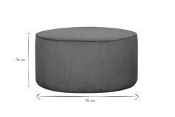 Miliboo Runder Hocker aus erdfarbenem Cord D 70 cm LOUIS* Sitzsäcke|Sitzsäcke