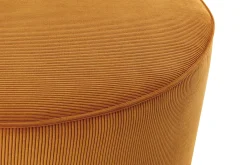 Miliboo Runder Hocker aus gelbem Cord D 70 cm LOUIS* Sitzsäcke|Sitzsäcke