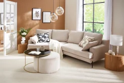 Miliboo Runder Hocker aus gelbem Cord D 70 cm LOUIS* Sitzsäcke|Sitzsäcke
