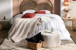 Miliboo Runder Hocker aus gelbem Cord D 70 cm LOUIS* Sitzsäcke|Sitzsäcke
