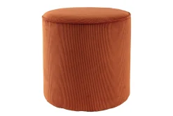 Miliboo Runder Hocker aus rostbraunem Cord D 40 cm LOUIS* Sitzsäcke|Sitzsäcke