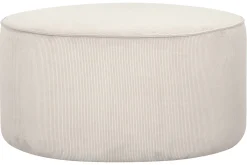 Miliboo Runder Hocker aus ungebleichtem beigem Cord D70 cm LOUIS* Sitzsäcke|Sitzsäcke