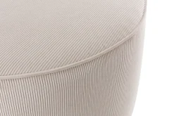 Miliboo Runder Hocker aus ungebleichtem beigem Cord D70 cm LOUIS* Sitzsäcke|Sitzsäcke