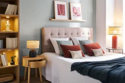 Miliboo Runder Nachttisch aus hellem Holz mit Schublade D45 cm JUDITH* Nachttische
