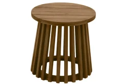 Miliboo Runder niedriger Gartentisch aus Massivholz D40 cm NASSAU* Beistelltische|Gartentische