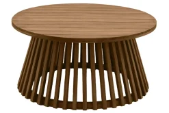 Miliboo Runder niedriger Gartentisch aus Massivholz D80 cm NASSAU* Couchtische|Gartentische
