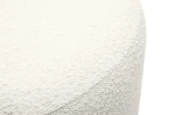 Miliboo Runder Pouf aus schimmerndem Wollmischgewebe in gebrochenem Weiß und goldfarbenem Metall D54 cm AMAYA* Sitzsäcke|Sitzsäcke