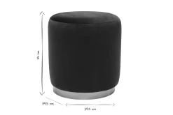 Miliboo Runder Samt-Pouf in petrolblau und goldfarbenem Metall D40 cm AMAYA* Sitzsäcke|Sitzsäcke