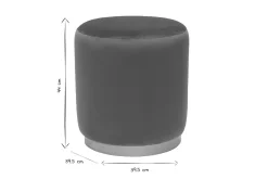 Miliboo Runder Samt-Pouf in Ziegelrot und goldenem Metall D40 cm AMAYA* Sitzsäcke|Sitzsäcke
