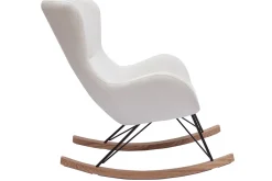 Miliboo Schaukelstuhl beige Cord-Stoff ESKUA* Schaukelstühle|Sessel