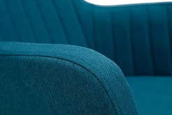 Miliboo Schaukelstuhl skandinavisch Stoff Blaugrün ALEYNA* Design-sessel|Schaukelstühle