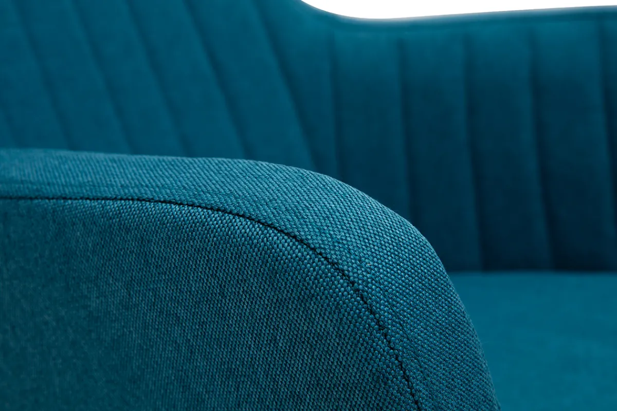 Miliboo Schaukelstuhl skandinavisch Stoff Blaugrün ALEYNA* Design-sessel|Schaukelstühle