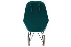 Miliboo Schaukelstuhl skandinavisch Samt Petrolblau JHENE* Design-sessel|Schaukelstühle
